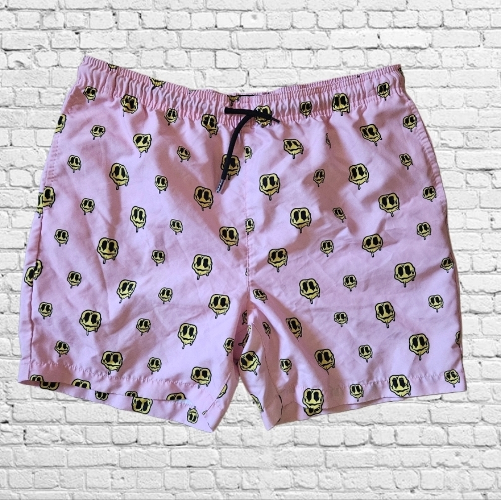 WXYZ Trippy Smiley Face Swim Trunk Large